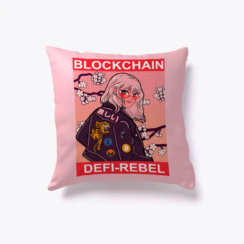 Blockchain Defi Rebel Pillow
